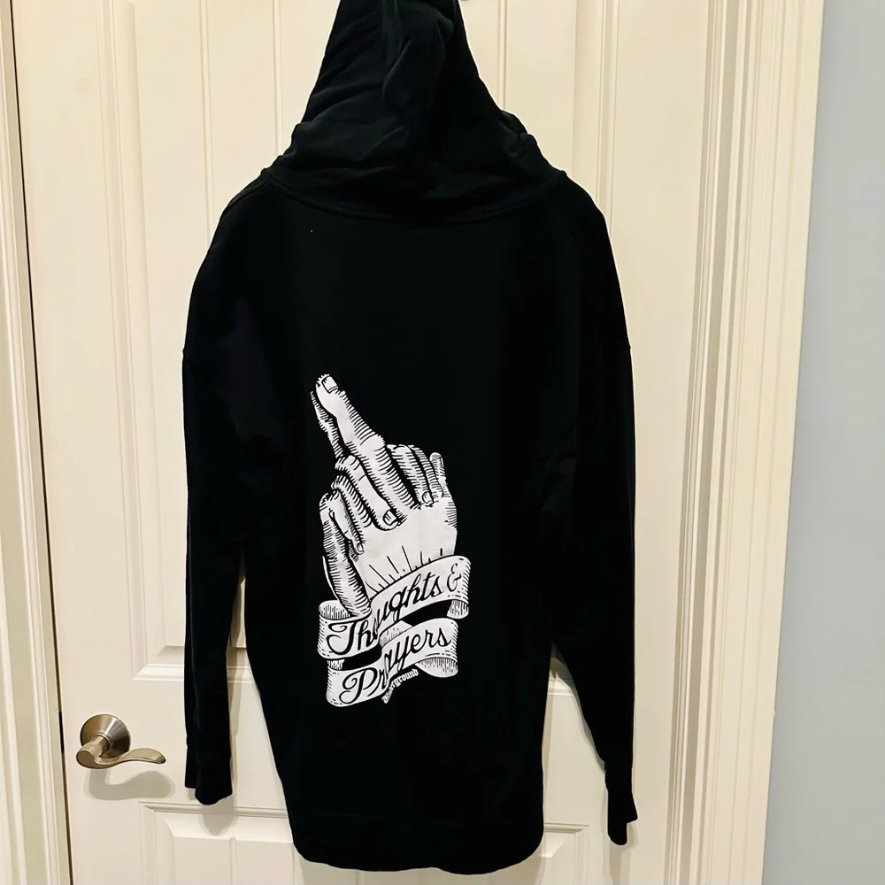Black Novelty 2XL FULL Zip-Up Hoodie - Picture 4 of 6